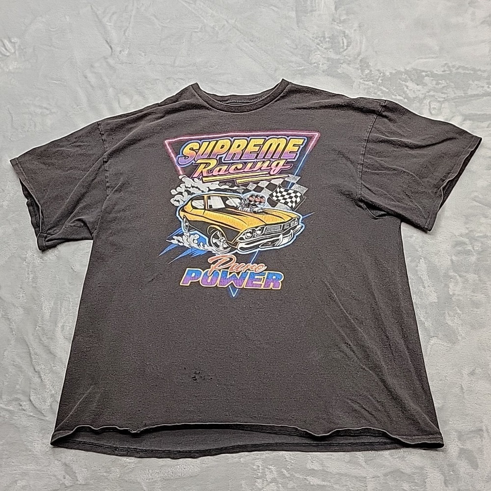 DOM Supreme Racing Shirt Mens 2XL Black Pure Power Muscle Car Retro Graphic Tee